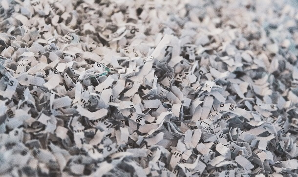 NSA approved paper shredding size