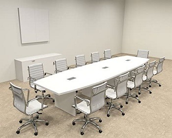 Utmost Boat-Shaped 14 ft Conference Table