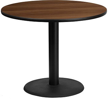 Flash Furniture 36'' Round Walnut Laminate Table Set
