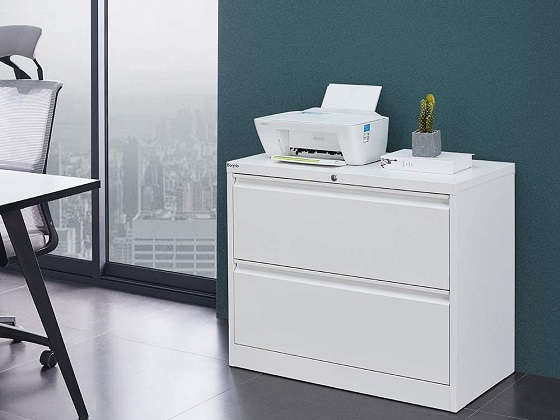 White 2-Drawer Lateral File Cabinet