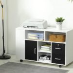 White Wood 2-Drawer File Cabinet
