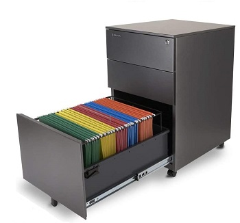 Aurora Modern SOHO Design 3-Drawer Metal