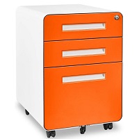 Bonnlo 3 Drawer Mobile File Cabinet with picks