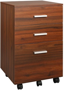 DEVAISE 3 Drawer Mobile File Cabinet, Wood