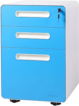 DEVAISE 3-Drawer Mobile File Cabinet with Anti-tilt