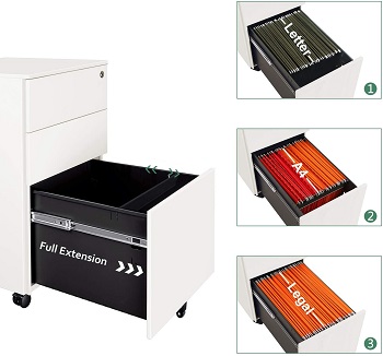 DEVAISE Slim File Cabinet with