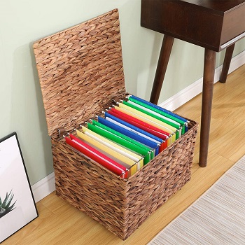 YOLENY Seagrass Rolling File Cabinet review
