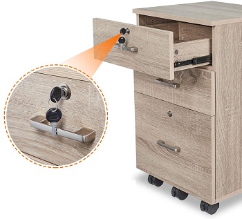 Bonnlo 3-Drawer Rolling Wood review