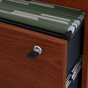 Bush Business Furniture Series C Lateral File Cabinet in Mahogany