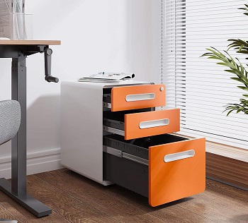 DEVAISE 3-Drawer Mobile File Cabinet with Anti-tilt