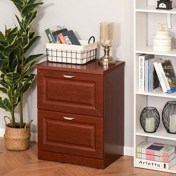 HOMCOM Wood 2-Drawer