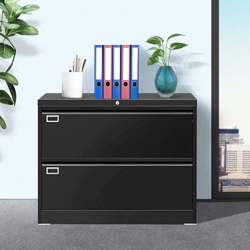 INTERGREAT Black 2 Drawer