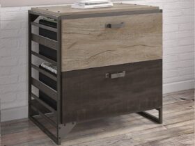 Modern Wood File Cabinet