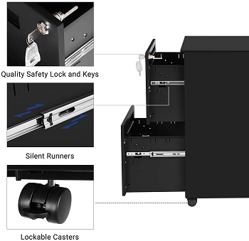 SONGMICS File Cabinet with 2 Drawers review