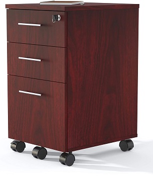 Safco Medina File Cabinet, Mahogany