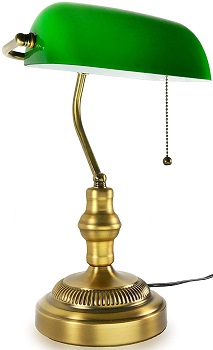 BEST BANKER VINTAGE BRASS DESK LAMP