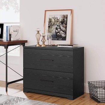 BEST BLACK Office Credenza With File Drawers