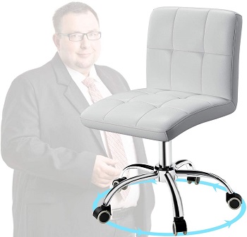 BEST ERGONOMIC ARMLESS OFFICE CHAIRS WITH WHEELS