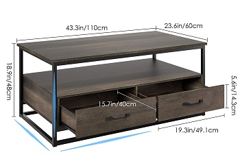 BEST OF BEST Homecho File Cabinet Coffee Table