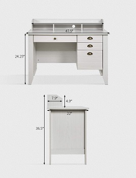 BEST SMALL DESK Kealive Desk with File Cabinet