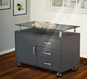 Best On-wheels Glass file cabinet