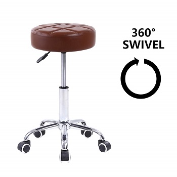 Best With Wheels Adjustable Work Stool