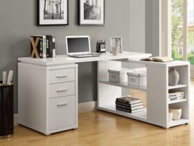 l shaped desk with file cabinet