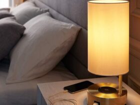 nightstand lamp with wireless charging