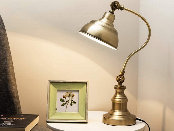 vintage brass desk lamp