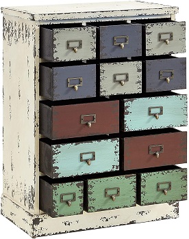 BEST 13-DRAWER DISTRESSED FILING CABINET