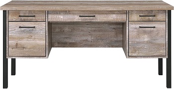 BEST 4-DRAWER DESK WITH FILE DRAWERS ON EACH SIDE