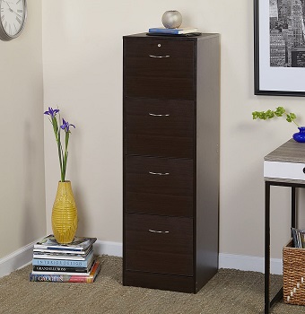 BEST 4-DRAWER ESPRESSO FILE CABINET