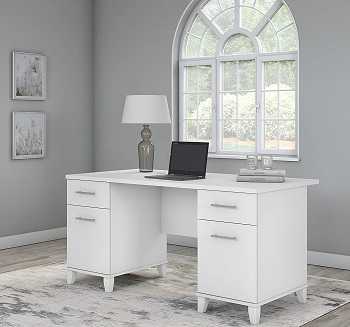 BEST DESK WITH FILE DRAWERS ON EACH SIDE