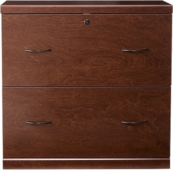 BEST HOME OFFICE CHERRY FILE CABINET 2-DRAWER