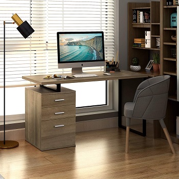 BEST HOME OFFICE COMPUTER DESK WITH FILE CABINET