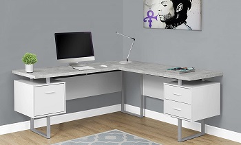 BEST MODERN DESK WITH FILE DRAWERS ON EACH SIDE