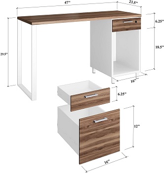 BEST OF BEST DESK WITH LOCKING FILE CABINET