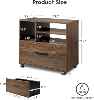 BEST ON WHEELS FILE CABINET CONSOLE
