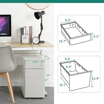 BEST SMALL WHITE COLORFUL FILE CABINET