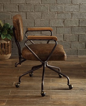 BEST VINTAGE LEATHER BANKERS CHAIR ANTIQUE