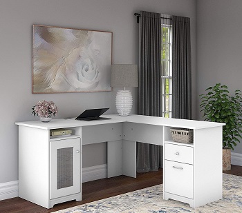 BEST WHITE COMPUTER DESK WITH FILE CABINET