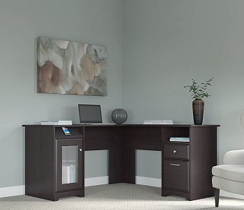 BEST WOOD CORNER DESK WITH FILE CABINET