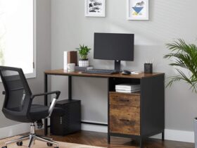 desk with 2 file drawers