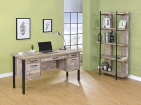 desk with file drawers on each side