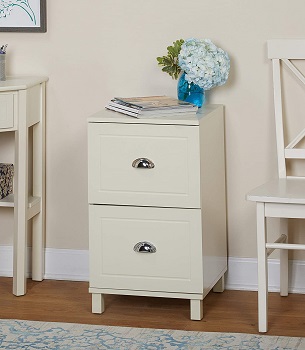 BEST 2-DRAWER ANTIQUE WHITE FILE CABINET