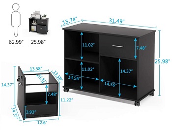 BEST BLACK HOME OFFICE LOCKING FILE CABINET