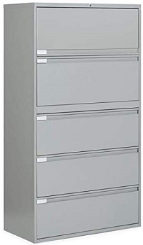 BEST LATERAL 5-DRAWER METAL FILING CABINET