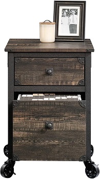 BEST ON WHEELS ANTIQUE WOOD FILE CABINET