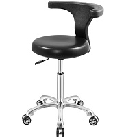 BEST TALL ROLLING SHOP STOOL WITH BACKREST Summary