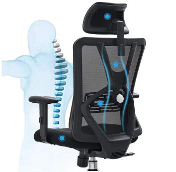 BEST WITH BACK SUPPORT ERGONOMIC CHAIR FOR LOWER BACK
